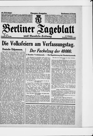 Berliner Tageblatt und Handels-Zeitung vom 12.08.1928