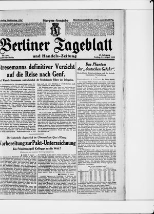 Berliner Tageblatt und Handels-Zeitung vom 24.08.1928