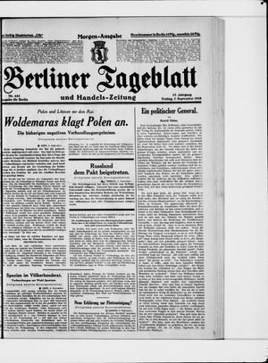 Berliner Tageblatt und Handels-Zeitung vom 07.09.1928