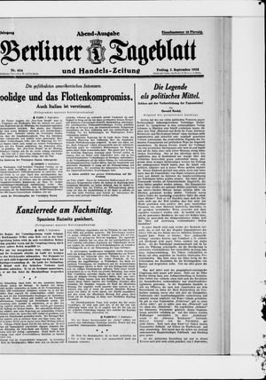 Berliner Tageblatt und Handels-Zeitung vom 07.09.1928