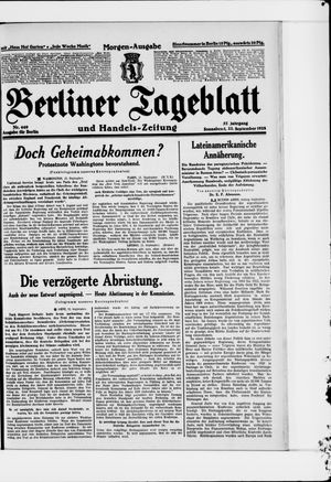 Berliner Tageblatt und Handels-Zeitung vom 22.09.1928