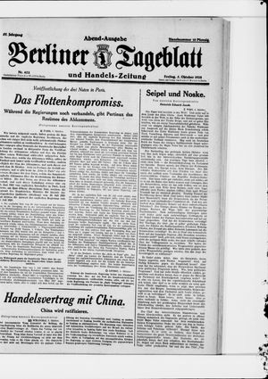 Berliner Tageblatt und Handels-Zeitung vom 05.10.1928
