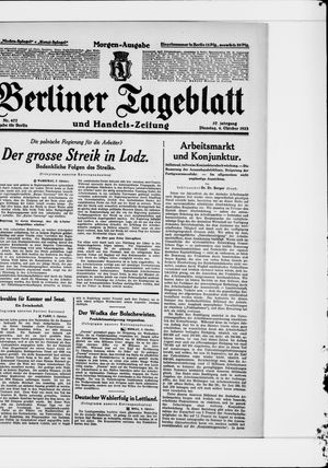 Berliner Tageblatt und Handels-Zeitung vom 09.10.1928