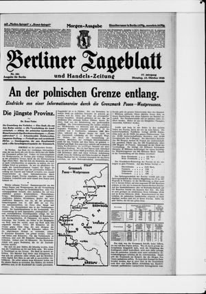 Berliner Tageblatt und Handels-Zeitung vom 23.10.1928