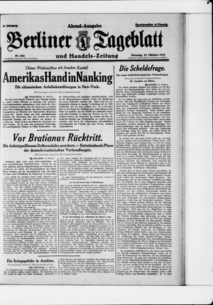 Berliner Tageblatt und Handels-Zeitung vom 23.10.1928