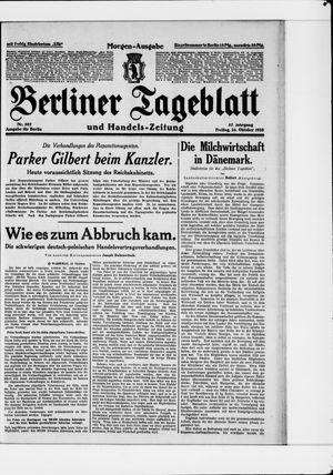 Berliner Tageblatt und Handels-Zeitung on Oct 26, 1928