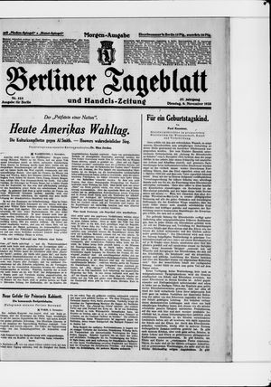 Berliner Tageblatt und Handels-Zeitung vom 06.11.1928