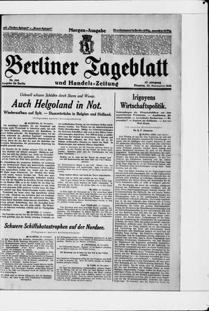 Berliner Tageblatt und Handels-Zeitung vom 27.11.1928