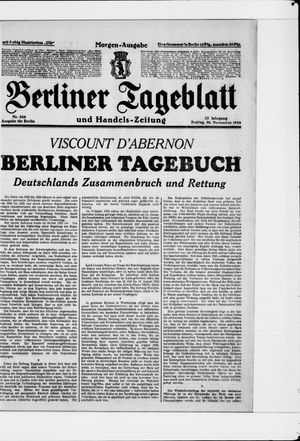 Berliner Tageblatt und Handels-Zeitung vom 30.11.1928