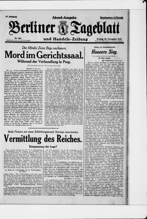 Berliner Tageblatt und Handels-Zeitung vom 30.11.1928