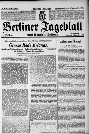 Berliner Tageblatt und Handels-Zeitung vom 05.12.1928