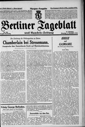 Berliner Tageblatt und Handels-Zeitung vom 11.12.1928