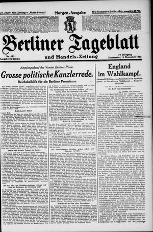 Berliner Tageblatt und Handels-Zeitung vom 13.12.1928