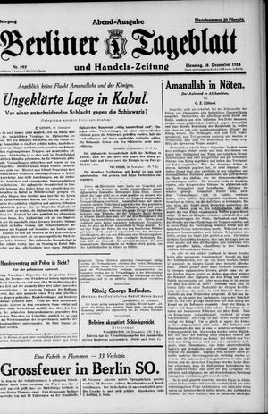 Berliner Tageblatt und Handels-Zeitung vom 18.12.1928