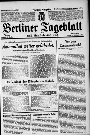 Berliner Tageblatt und Handels-Zeitung vom 21.12.1928