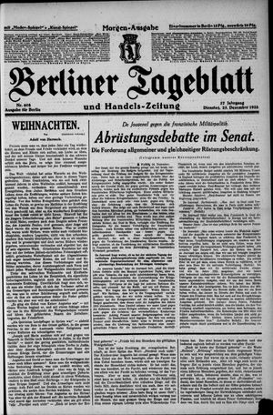 Berliner Tageblatt und Handels-Zeitung vom 25.12.1928
