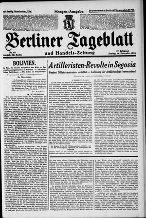Berliner Tageblatt und Handels-Zeitung vom 28.12.1928