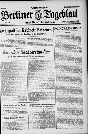 Berliner Tageblatt und Handels-Zeitung vom 28.12.1928