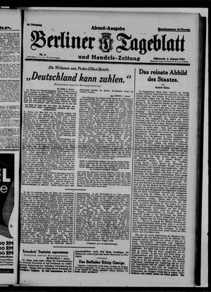 Berliner Tageblatt und Handels-Zeitung vom 02.01.1929