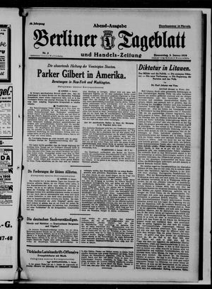 Berliner Tageblatt und Handels-Zeitung vom 03.01.1929