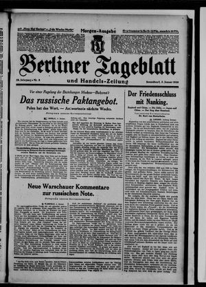 Berliner Tageblatt und Handels-Zeitung vom 05.01.1929