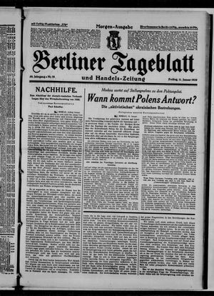 Berliner Tageblatt und Handels-Zeitung vom 11.01.1929