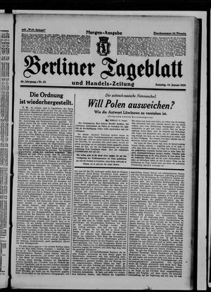 Berliner Tageblatt und Handels-Zeitung on Jan 13, 1929