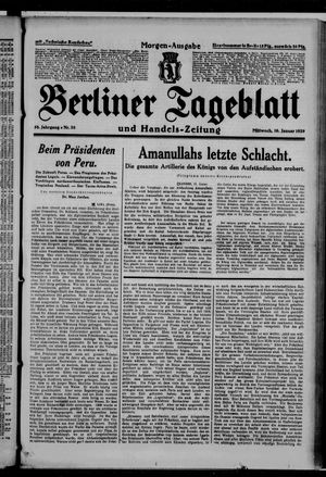 Berliner Tageblatt und Handels-Zeitung vom 16.01.1929
