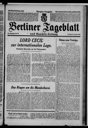 Berliner Tageblatt und Handels-Zeitung vom 18.01.1929