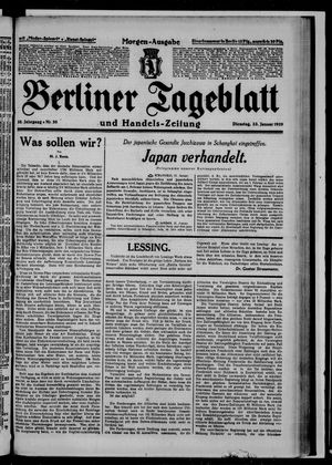 Berliner Tageblatt und Handels-Zeitung vom 22.01.1929
