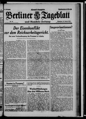 Berliner Tageblatt und Handels-Zeitung vom 22.01.1929