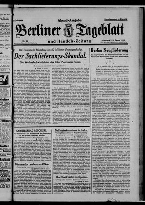Berliner Tageblatt und Handels-Zeitung vom 23.01.1929