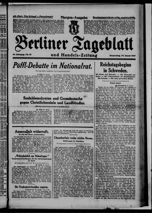 Berliner Tageblatt und Handels-Zeitung on Jan 24, 1929