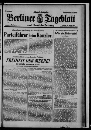 Berliner Tageblatt und Handels-Zeitung vom 25.01.1929