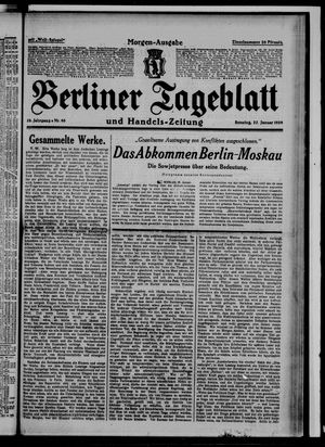 Berliner Tageblatt und Handels-Zeitung vom 27.01.1929