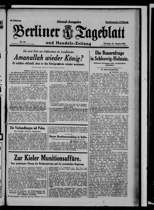 Berliner Tageblatt und Handels-Zeitung vom 28.01.1929