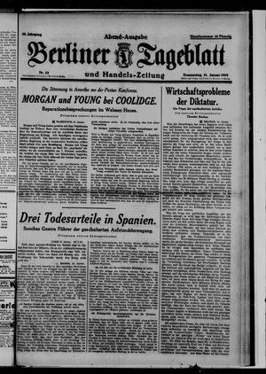 Berliner Tageblatt und Handels-Zeitung vom 31.01.1929
