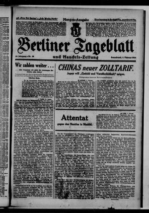 Berliner Tageblatt und Handels-Zeitung vom 02.02.1929