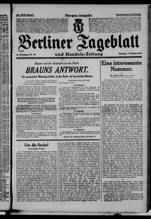 Berliner Tageblatt und Handels-Zeitung on Feb 3, 1929