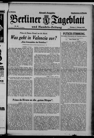 Berliner Tageblatt und Handels-Zeitung vom 04.02.1929