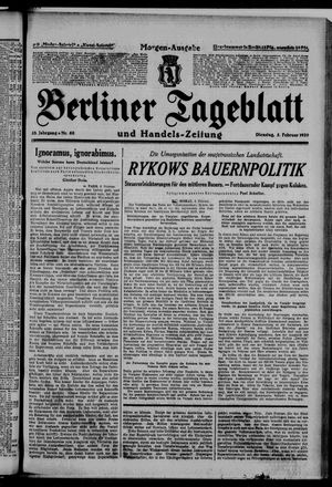 Berliner Tageblatt und Handels-Zeitung vom 05.02.1929