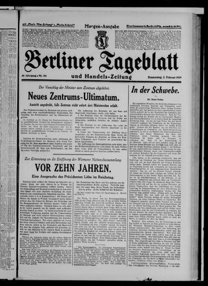 Berliner Tageblatt und Handels-Zeitung vom 07.02.1929