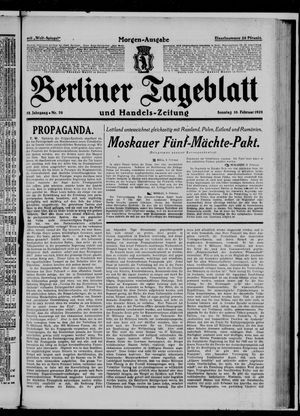 Berliner Tageblatt und Handels-Zeitung vom 10.02.1929