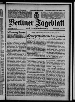Berliner Tageblatt und Handels-Zeitung on Feb 28, 1929