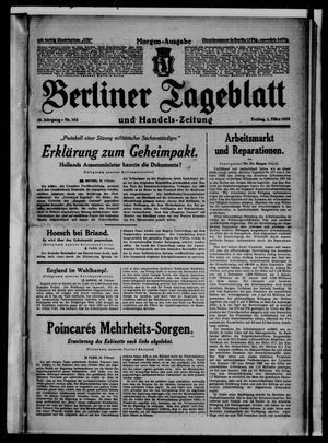 Berliner Tageblatt und Handels-Zeitung vom 01.03.1929