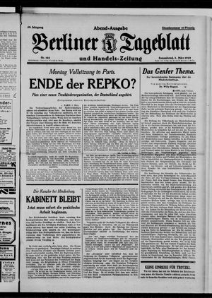 Berliner Tageblatt und Handels-Zeitung on Mar 2, 1929
