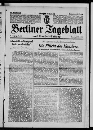 Berliner Tageblatt und Handels-Zeitung on Mar 3, 1929