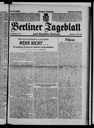 Berliner Tageblatt und Handels-Zeitung on Mar 10, 1929