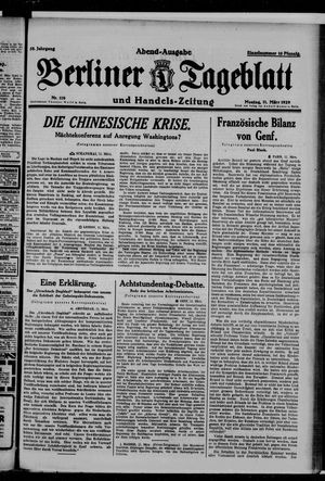Berliner Tageblatt und Handels-Zeitung vom 11.03.1929