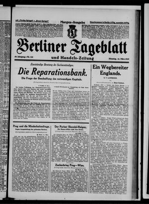 Berliner Tageblatt und Handels-Zeitung vom 12.03.1929